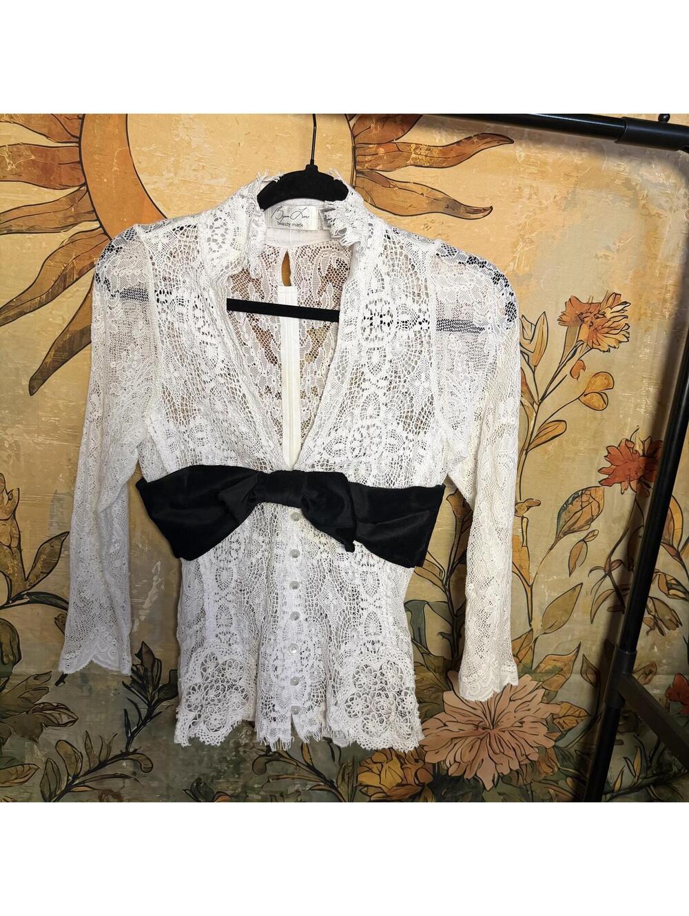 Byron Lars Beauty Mark Lace Top size 4